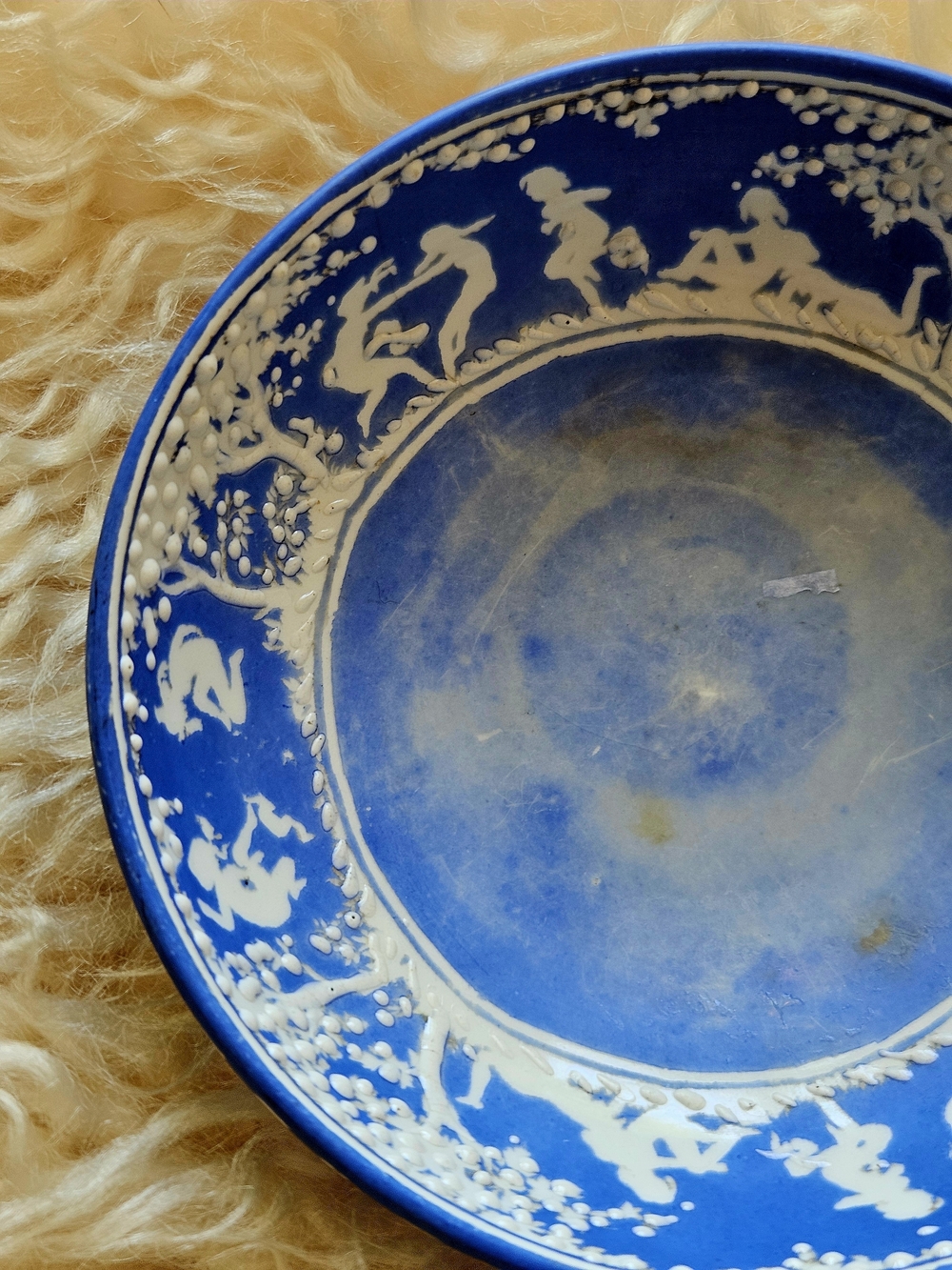 Vintage Midcentury TAMS WARE crown pottery london England Blue Art Bowl - Picture 6 of 6